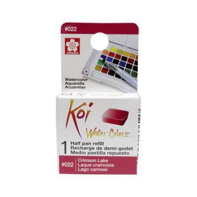 Acuarela en 1/2 pastilla Koi XNCW# 14X16X7mm, Rojo Carmesi1