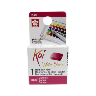 Acuarela en 1/2 pastilla Koi XNCW# 14X16X7mm, Rojo Carmin1