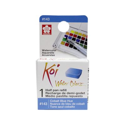 Acuarela en 1/2 pastilla Koi XNCW# 14X16X7mm, Azul Cobalto1