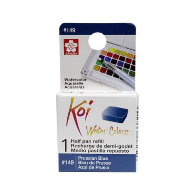 Acuarela en 1/2 pastilla Koi XNCW# 14X16X7mm, Azul de Prusia1