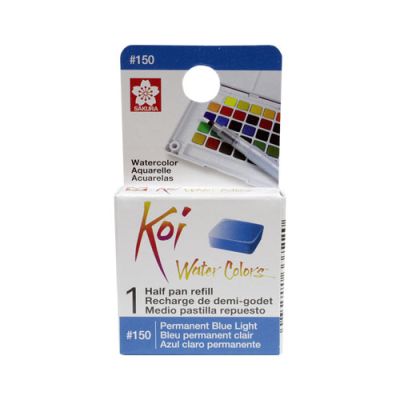Acuarela en 1/2 pastilla Koi XNCW# 14X16X7mm, Azul Claro Permanente1