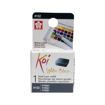 Acuarela en 1/2 pastilla Koi XNCW# 14X16X7mm, Azul Indigo1