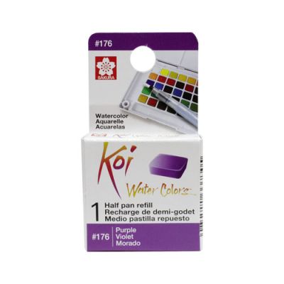 Acuarela en 1/2 pastilla Koi XNCW# 14X16X7mm, Morado1