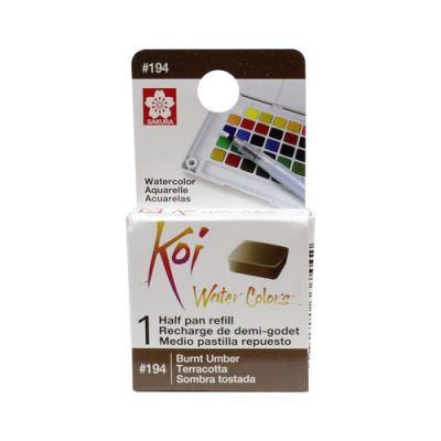 Acuarela en 1/2 pastilla Koi XNCW# 14X16X7mm, Sombra Tostada1