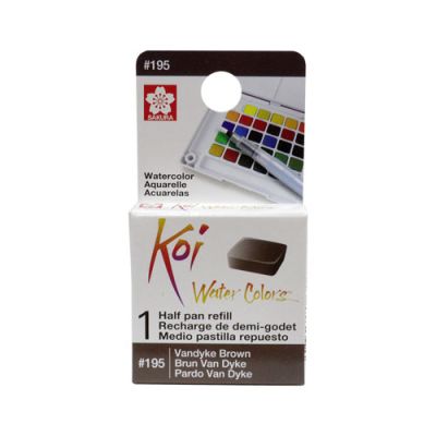 Acuarela en 1/2 pastilla Koi XNCW# 14X16X7mm, Café Vandyke1