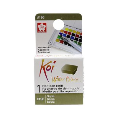 Acuarela en 1/2 pastilla Koi XNCW# 14X16X7mm, Sepia1