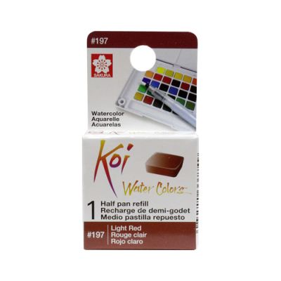Acuarela en 1/2 pastilla Koi XNCW# 14X16X7mm, Rojo Claro1