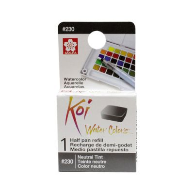 Acuarela en 1/2 pastilla Koi XNCW# 14X16X7mm, Tinte Neutro1