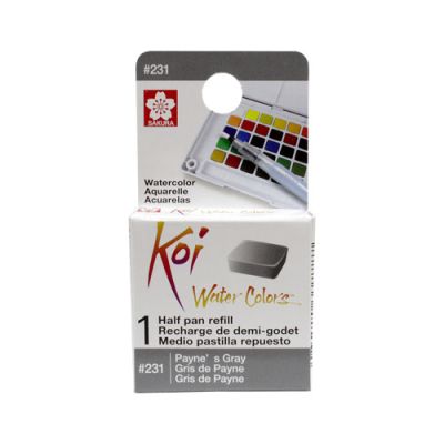 Acuarela en 1/2 pastilla Koi XNCW# 14X16X7mm, Gris de Payne1
