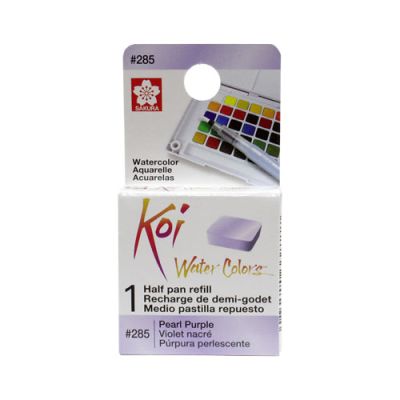 Acuarela en 1/2 pastilla Koi XNCW# 14X16X7mm, Morado Perlado1