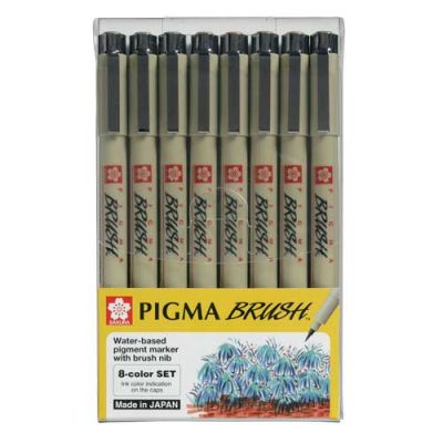 Marcadores Punta Pincel X 8 Punta Pincel1