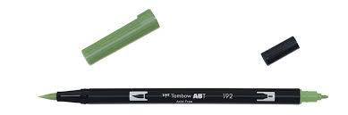 Marcador Tombow Punta Pincel Acuarelable Doble Punta Asparagus1