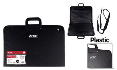 Portadocumentos A3 (42cmX29.7cm) Acabado En Plastico Marca Artix Color Negro (MP)1