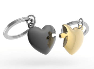 Llavero Metalmorphose Dos Corazones - Pertenecemos juntos (MTM)1