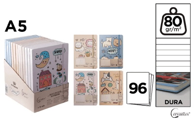 CUADERNO DE NOTAS Madrid Papel TAPA FORRADA A5 INTERI1