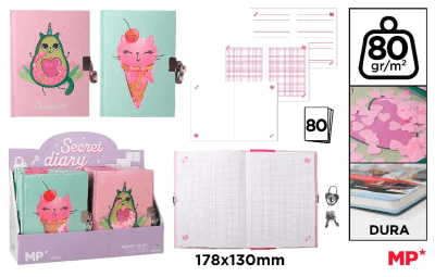 CUADERNO SECRETO Madrid Papel  CON CANDADO1