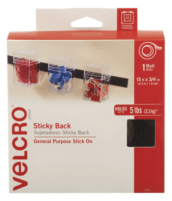 Sujetador Con Adhesivo Rollo 4.6 Mts X 1.9 Cms Negro1