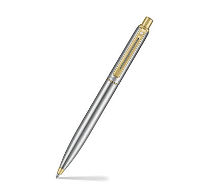 Bolígrafo Sheaffer Sentinel 333 Cuerpo Cromado Adornos Oro1