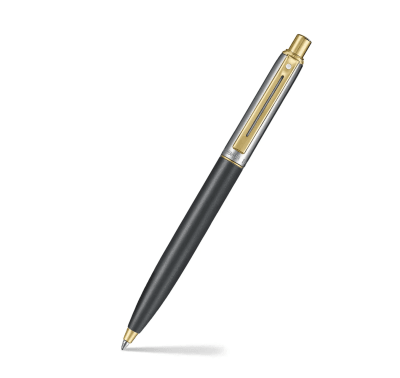 Bolígrafo Sheaffer Sentinel 334 Negro Mate Chapados En Oro