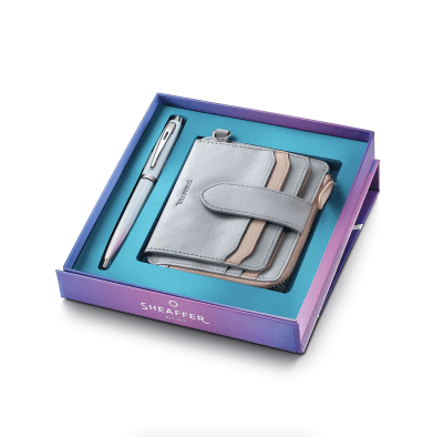 Set Bolígrafo Sheaffer Expressions 100 Degradado Nacarado Billetera Con Jelly Pastel1