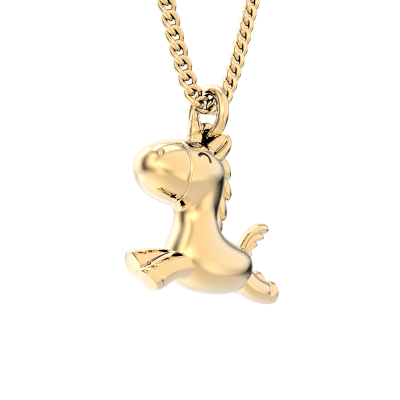 CHOCLI Collar con Baño18k Unicornio1