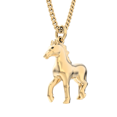 CHOCLI Collar con Baño18k Caballo1