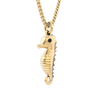 CHOCLI Collar con Baño18k Caballito de Mar1