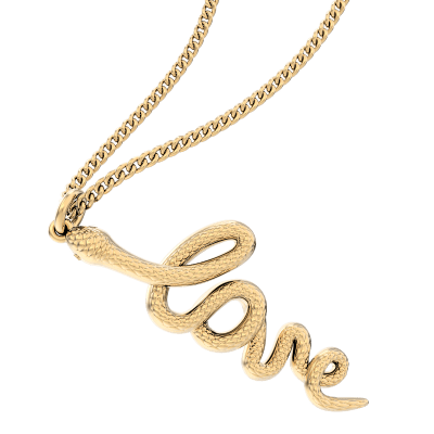 CHOCLI Collar con Baño18k Serpiente Amor1