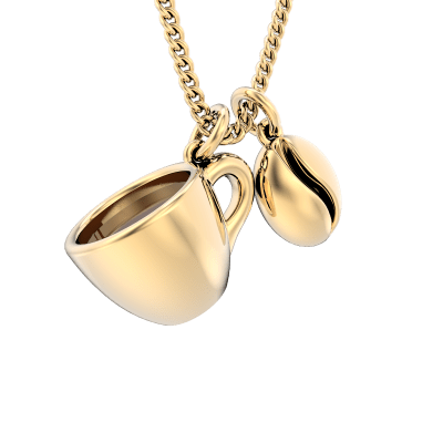 CHOCLI Collar con Baño18k Café y Grano1