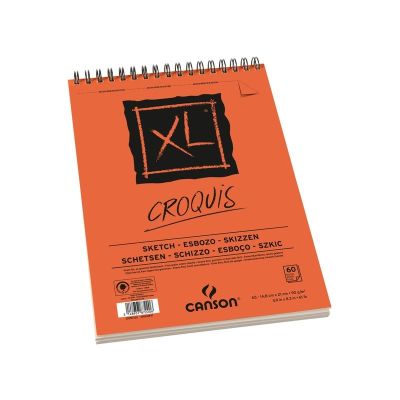Croquera XL Para Croquis Anillada (Papel 90 Gr. ) A5 (14.9X 21 Cm) Tapa Blanda X 60 Hojas1