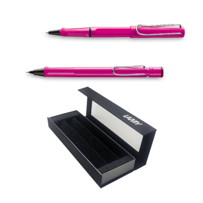 Set Lamy Safari Rollerball + Portaminas Color Pink1