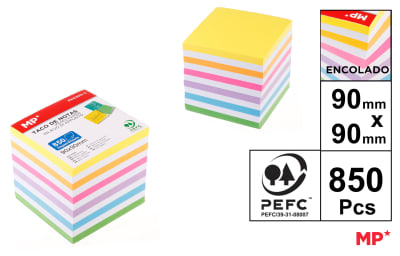 Taco De Nota Color Surtido 850 Hojas Encolado (MP)1