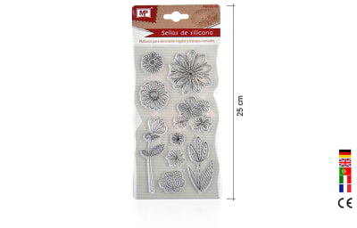 Set De Timbres De Silicona P/Scrapbooking #45 Floresdo1