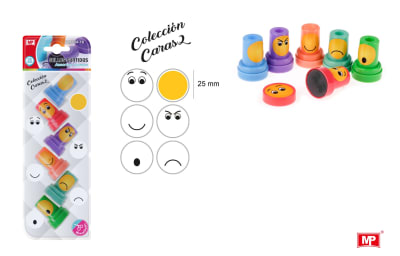 Set De Timbres Para Niños Coleccion Caritas X 6Udsdo1