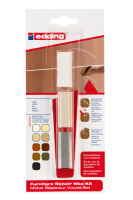 Cera reparadora muebles de madera Edding E-8901/3 madera Blanco1