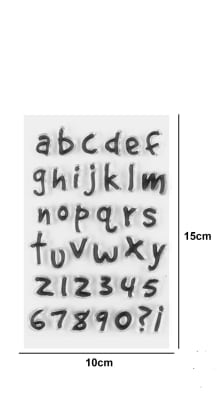 Timbres De Silicona P/Scrapbooking 15x10cm Letras/Numerosdo1