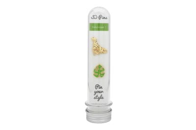 Metalmorphose® Set de 2 Pins - Leopardo y hoja1