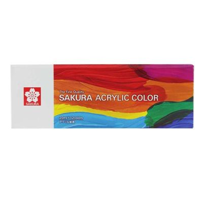 Acrilico en tubo 20ml. Set 12 colores1