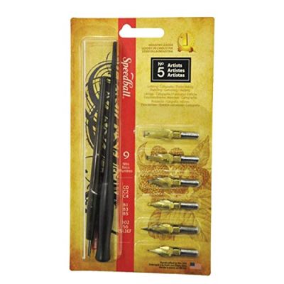 Set de Plumillas #5 Artista en blister (incl 2 portaplumillas)1