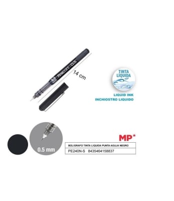 Boligrafo Tinta Liquida Punta 0.5mm Madrid Papel Color Negro