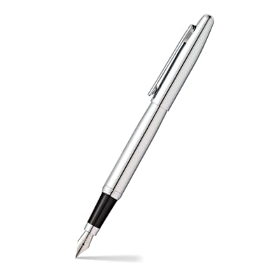 Pluma Fuente Sheaffer VFM Cromo Pulido CT punto mediano (SHFER)6