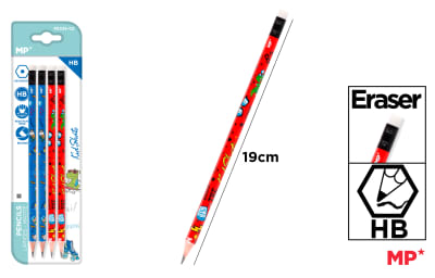 Lápices Con Goma Decorados 4 Uds. Skate1