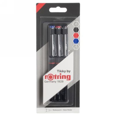 Rollerpoint Tikky Fino. X 3 Uds Punta de Fibra, Tinta colores diferentes1