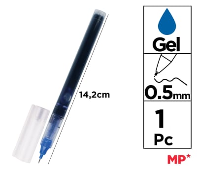 Bolígrafo Tinta Líquida Punta Aguja 0.5 Mm Azul