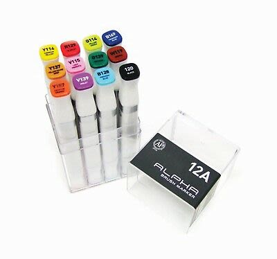 Marcadores Pigmentados Doble Punta A X 12 Doble Punta B (Punta Biselada + Punta de Fibra 2 Mm)1