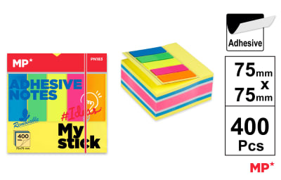 Notas Adhesivas 75 X 75 Mm 400 Hojas Fluor (MP)1