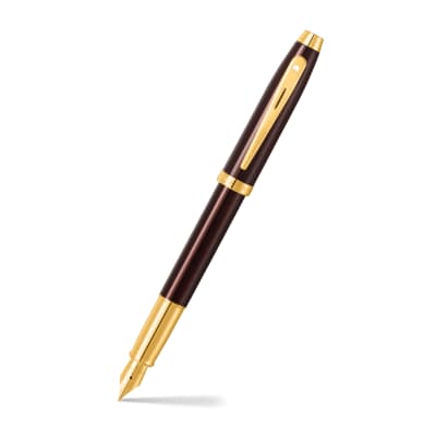 Pluma Fuente Sheaffer Serie 100 GT punto medio cafe1