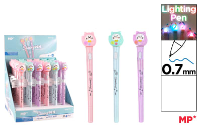 Bolígrafo 0,7 Fantasía Con Luz Gatos1