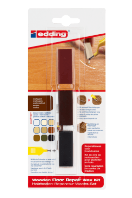 Cera reparadora de pisos de madera Edding E-8902/3 Caoba