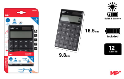 Calculadora Solar Y Pilas Negro (MP)1